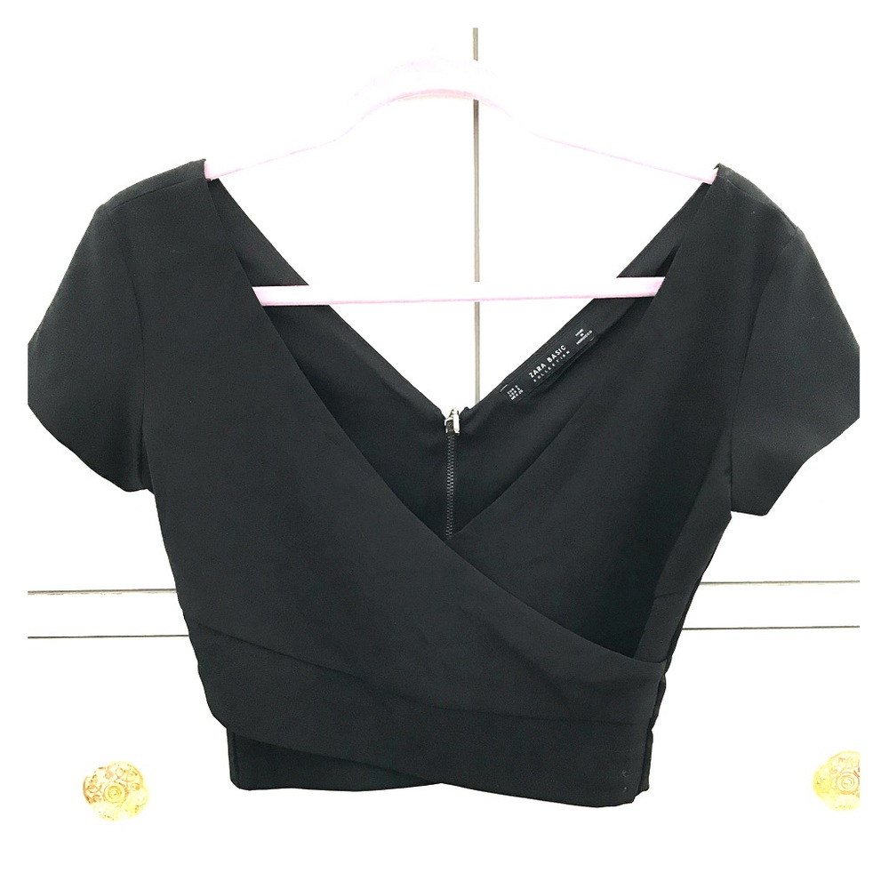 Zara Black Crop Top Size Small